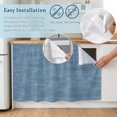 thumbnail image 4 of Vintage Hazy Blue Cabinet Dishwasher Hidden Curtains, Privacy Closet Door Curtain, Modern Farmhouse Textured Rustic Adhesive Dust Proof Under Sink Skirt for Bathroom Kitchen 35"x35", 4 of 8