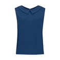 thumbnail image 3 of Linen Sleeveless Tops for Women Cotton Fashion Clothing 2026 Trendy Cute Shirts Breathable Loose Fit Women's Blouses Navy, 3 of 5