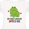 thumbnail image 4 of Inktastic My Great Grandpa Loves Me Boys Gift Boys Long Sleeve Baby Bodysuit, 4 of 5