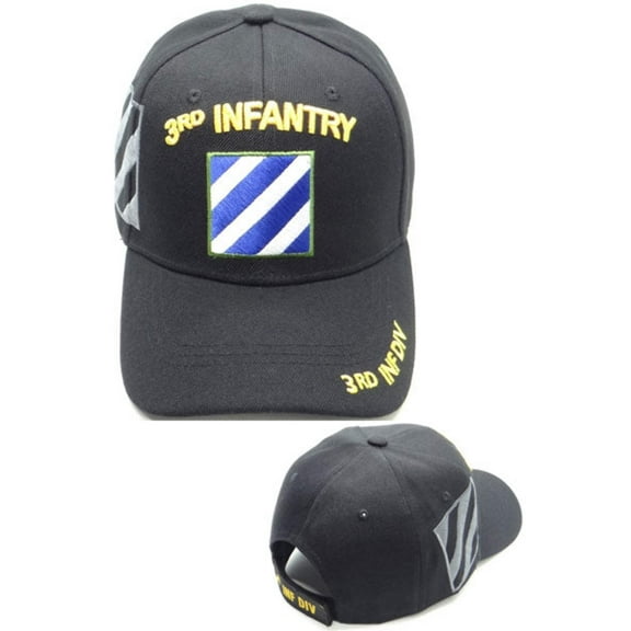 US Military 3rd Infantry Division Baseball Hat Cap, One Size, Black
