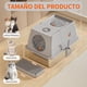 thumbnail image 4 of Caja de Arena de Acero Inoxidable con Tapa, Caja de Arena para Gatos de Lados Altos con Cuchara, Tapa Extraíble, Caja de Arena para Gatos con Pedal, Tamaño Extragrande para Gatos Grandes, 4 of 7