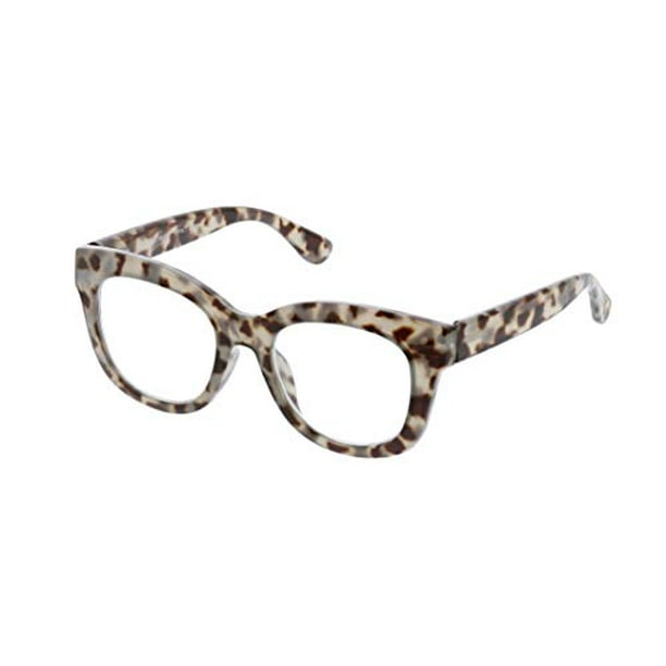 Peepers by PeeperSpecs Women's Center Stage Oversized Reading Glasses, Gray Tortoise Focus