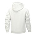 thumbnail image 2 of FEOYA Hooded Coat Men's Thermal Thick Outwear Softshell Coat Fleece Sweatshirt Winter Sherpa Lined Jacket Zip Up with Pockets L White, 2 of 6