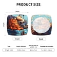 thumbnail image 4 of Kdxio Chair Seat Covers Colorful Travel Luggage Gear Print Chair Covers for Dining Room Square Washable Chair Protector Seat(Four Pieces), 4 of 5