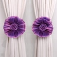 thumbnail image 4 of Promotion en Solde! Nomeni Rideaux en Polyester à Clip Fleur Attaches / Dos pour Panneaux de Rideaux Voile & Filet Gy Soldes Gris, 4 of 7