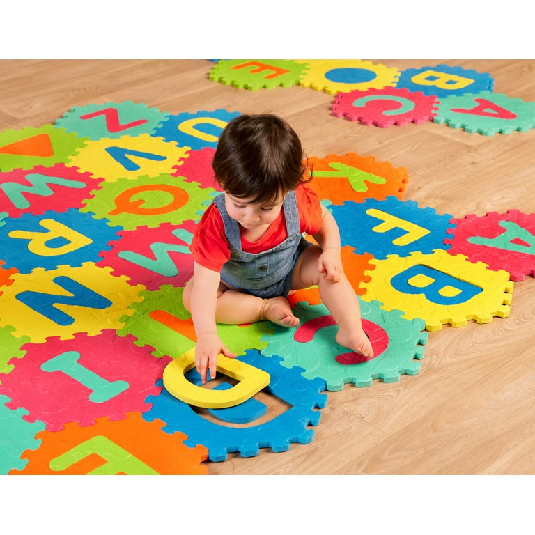 Battat Honeycomb ABCs Foam Play Mat with 30 Alphabet Tiles, Baby
