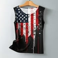 thumbnail image 4 of VKOYWKM Womens American Flag Tank Tops 4th of July USA Flag Tank Shirts Sleeveless Crew Neck Patriotic Tops Stars and Stripes Print Tank Top, 4 of 5