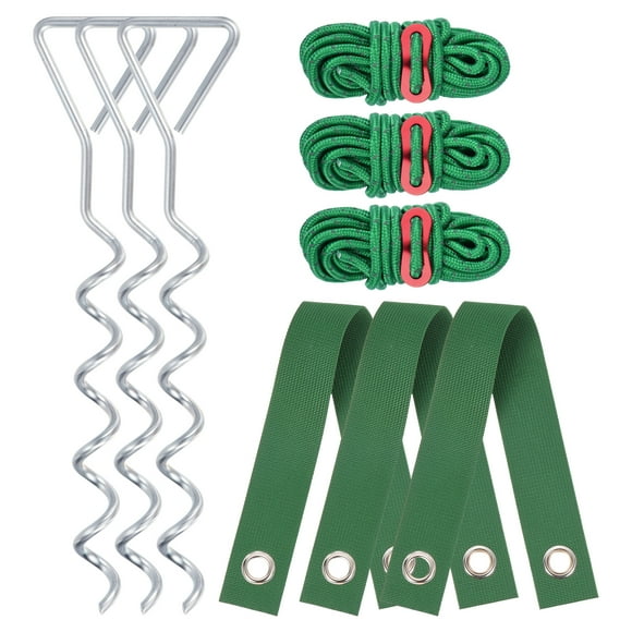 Unique Bargains 3Pcs Tree Stakes & Supports Spiral Tree Stake Kit for Leaning Tree Young Tree Against Bad Weather 1 Set