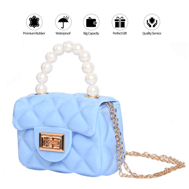 Mini Jelly Bag Purse Candy Crossbody Handbag Pearl Handle Handbag for ...