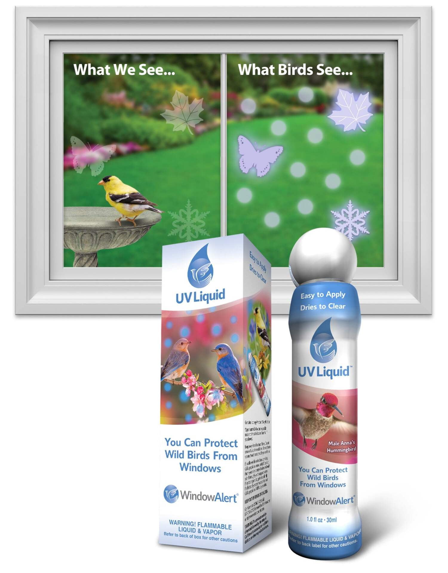 Window Covering Bird Protection Window Alert Decals WindowAlert Leaf Medley Bird Collision Decals - UV ...