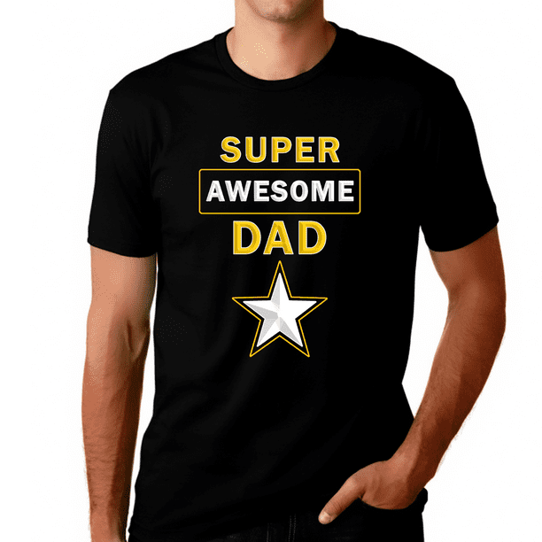 Fire Fit Designs Super Dad Shirts - Funny Fathers Day Shirt - Awesome Fathers Day Gifts - Funny Dad Shirts Black L