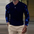 thumbnail image 2 of Tops para hombre Camisas Blusas Elegantes Camisas casuales de manga larga Moda Cuello vuelto Camiseta Otoño Impresión Sweartshirt Odeerbi  ODB-5, 2 of 5