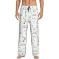thumbnail image 2 of Goofa Rabbit Eating Printed Soft Pajama Pants for Men, Wide Leg Comfy Casual Lounge Yoga Pants-XX-Large, 2 of 9