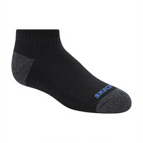 Skechers Kids Boys' 10 Pack 1/2 Terry Qtr Crew Socks, Mid Combo, 7-8.5
