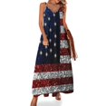 thumbnail image 1 of Vestido sin mangas con estampado de bandera estadounidense con purpurina, vestidos elegantes en tallas grandes, vestidos de verano para mujer, vestidos de cumpleaños para mujer, 1 of 7