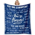 thumbnail image 1 of LHSHID Men Blanket Get Well Gifts for Men You are Awesome Soft Throw Blanket Inspirational Gift for Him Thinking of You Friendship Feel Better After Surgery Gifts 40"x50", 1 of 7