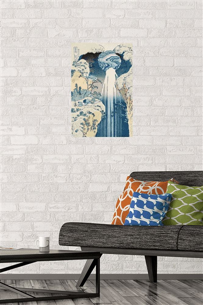 The Amida Waterfall in the Far Reaches of the Kisokaido Road Wall Poster, 14.725" x 22.375"