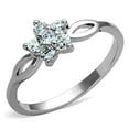 thumbnail image 1 of Alamode 3W775-8 Femmes Bague en Laiton Rhodium avec AAA Grade CZ en Clair - Taille 8, 1 of 1