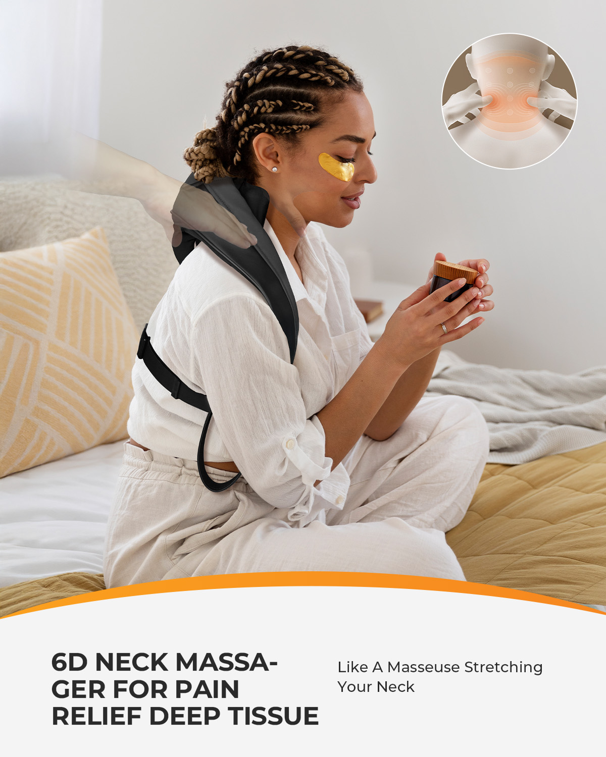 CooCoCo Cordless Neck Massager with Heat photo 2