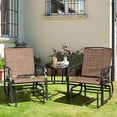 thumbnail image 2 of Topbuy Patiojoy Steel Outdoor Glider Chairs - Set of 2, Brown, 2 of 10
