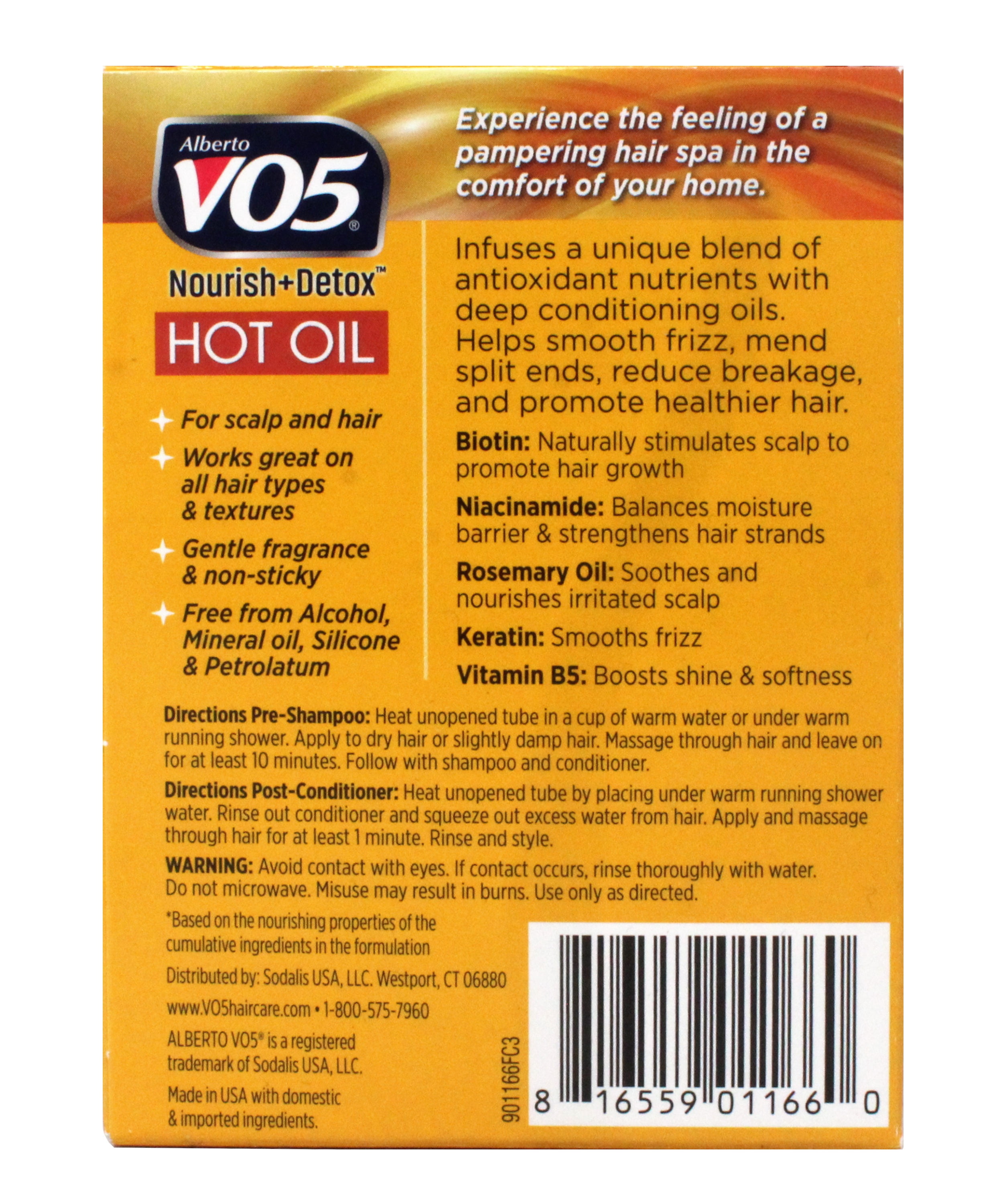 Alberto VO5 Moisturizing Hot Oil Treatment, 0.5 Ounce, 2-Count Tubes (6 Pack)