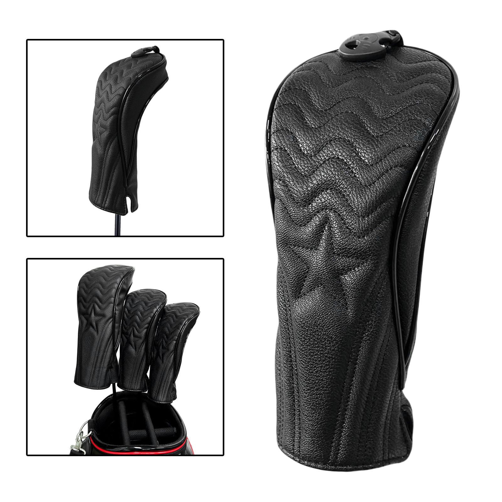 Axioma 2x Waterproof PU Golf Club Head Covers for Woods Driver Hybrids, Golf Club Headcovers Set Golfer Gifts, Golf Putter Sleeve Protector Accessories