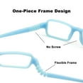 thumbnail image 5 of EnzoDate Baby Eyeglasses & Strap Size 41, Rectangle Children Glasses Frame with Elastic Cord, Flexible One-piece Frame & Band Retainer, 5 of 6