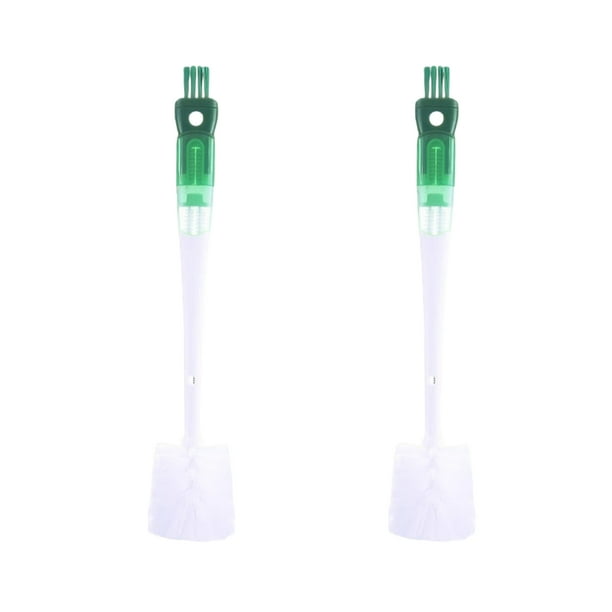Inteprter 2x cepillo de paja fácil de llevar limpieza 2 pack/lote botella cepillos de cerdas fuertes para cepillo capacidad de mancha cepillo de Suministros de limpieza para el hogar Verde 36*7CM