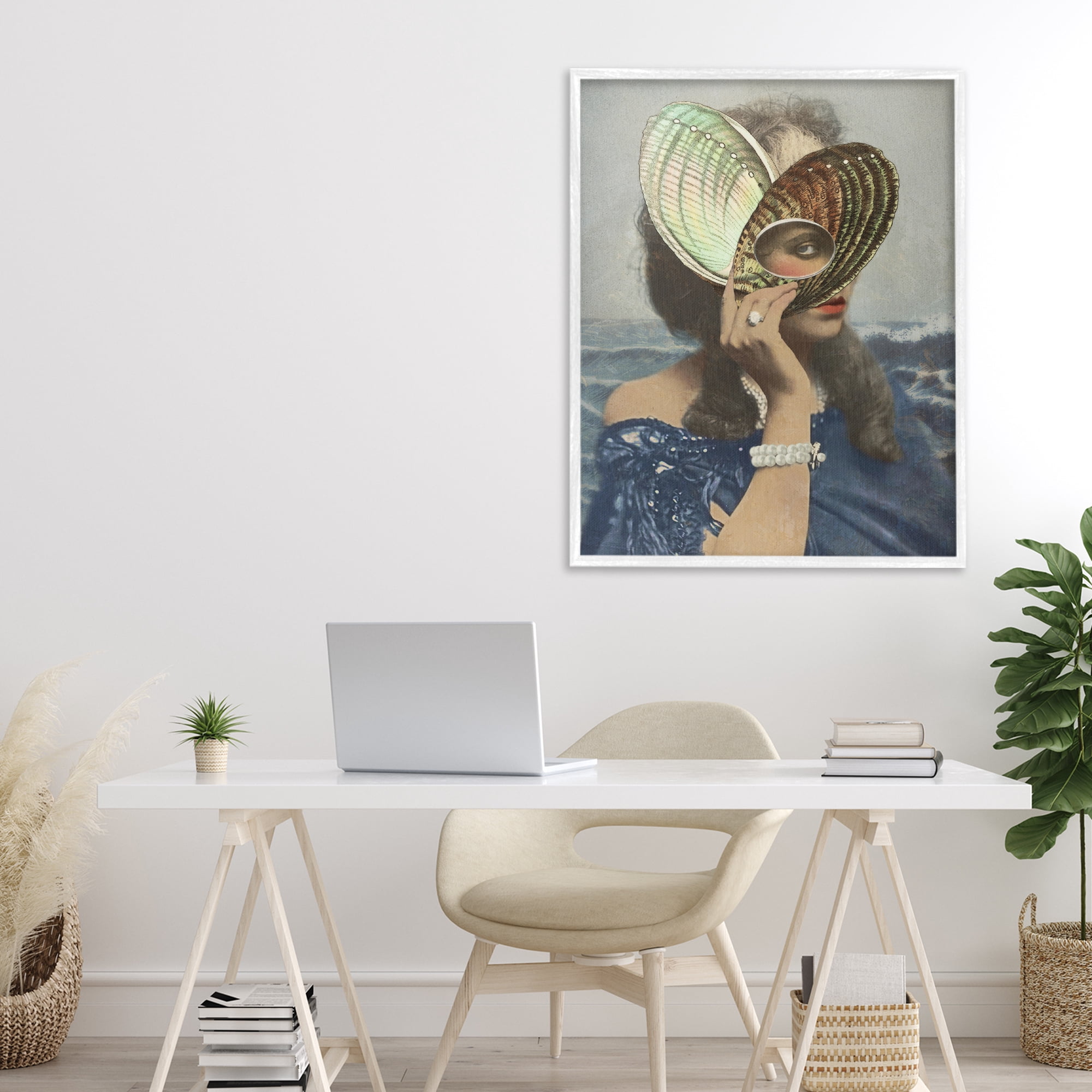 Stupell Industries Portrait of Naturalist White Framed Giclee Art, design by Victoria Barnes