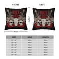 thumbnail image 2 of Rock And Roll Guitar Skull Roses Decorative Throw Pillow Cases Square Cushion Cover Pillowcases for Couch Bed Living Room 16x16, 2 of 6
