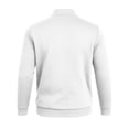 thumbnail image 6 of TOUMENY Men Zip Up Sweater High Neck Long Sleeve Solid Casual Comfy Slim Fit Pullover Fashion Knit Fall Winter Layer Tops Jacket White XXXL, 6 of 7