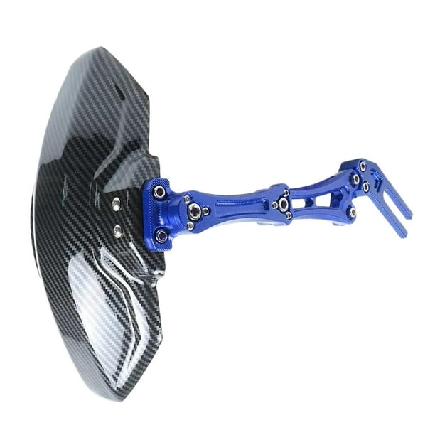 Guardabarros trasero universal de aleación para motocicleta, con rotación de degree, duradero y extensor, color azul