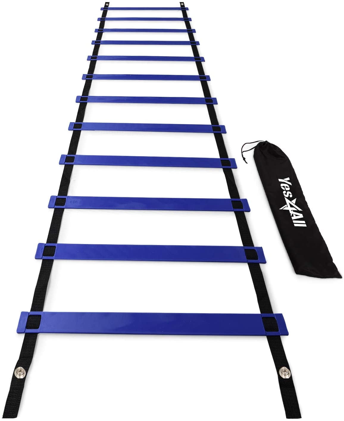 12 20 Rungs with Multi Colors 8 Speed Ladder for Kids and Adults Yes4All Ultimate Agility Ladder Speed Training Equipment Included Carry Bag 