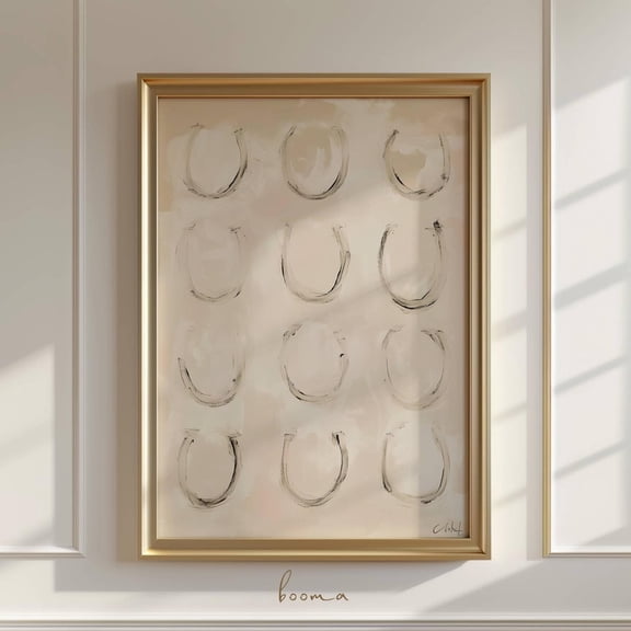 Western Wall Art – Southwestern Horseshoes Print – Modern Country Horseshoes Poster – Western Style Bedroom Art UNFRAMED Poster, Wall Art for Decor, Present, 8x12