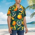 thumbnail image 5 of Goofa Fresh Orange Hawaiian Shirt for Men, Unisex Summer Beach Casual Short Sleeve Button Down Shirts,Aloha Tropical Floral print shirt-Small, 5 of 9