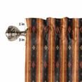 thumbnail image 5 of Hokiten Rod Pocket Curtain Valance, Burnt Orange Striped Farmhouse Window Valance for Living Room, Bedroom, Kitchen Modern Southwest Geometric 42"W x 12"L, 5 of 8