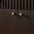 thumbnail image 3 of Walker Edison Modern Fluted Wood Sideboard with Storage, Dark Brown Oak, 3 of 12