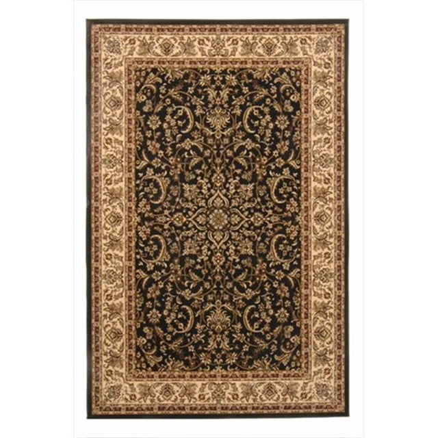 Radici 1318-1524-BLACK Noble Rectangular Black Traditional Italy Area Rug, 7 ft. 9 in. W x 9 ft. 6 in. H