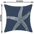 thumbnail image 3 of Blue Starfish Pillow Covers 18x18 Inch Set of 2, Nautical Ocean Coastal Blue Coral Throw Pillows Spring Summer Decorations Linen Pillowcase Outdoor Decor Farmhouse Cushion Case for Home Holiday, 3 of 6