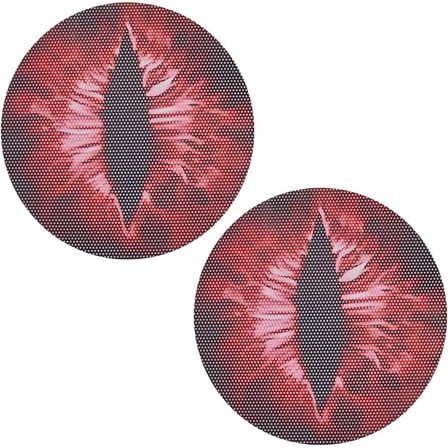 Beast Eyes Headlight Decals Red 3D Stereo Eyes Headlight Decal Stickers Eye Decals Eye PVC Headlight Stickers for Truck Car Body Window Bumper Decoration