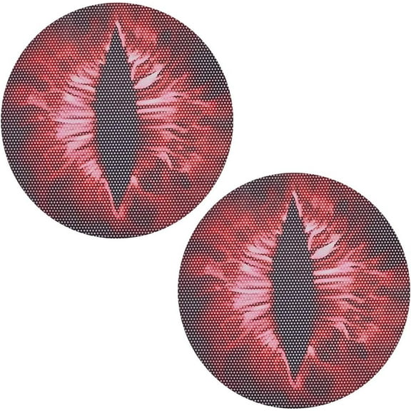 Beast Eyes Headlight Decals Red 3D Stereo Eyes Headlight Decal Stickers Eye Decals Eye PVC Headlight Stickers for Truck Car Body Window Bumper Decoration