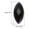 thumbnail image 2 of Gemas de Ojo de Caballo de Acrílico Uxcell, Rhinestones Artificiales de Fondo Plano para Manualidades DIY, Negro, 2 of 7