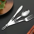 thumbnail image 4 of JoyMoreHome Travel Utensils with Case, Portable Set for Work, Stainless Steel Reusable Travel Cutlery Set, Knife Fork and Spoon Set for Camping, Picnic, Gadgets, 4 of 8
