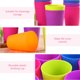 thumbnail image 5 of Vasos coloridos, vasos para beber, vajilla reutilizable e irrompible para eventos, bodas, fiestas, suministros, 15 piezas, 100 a 200 ml, 5 of 6