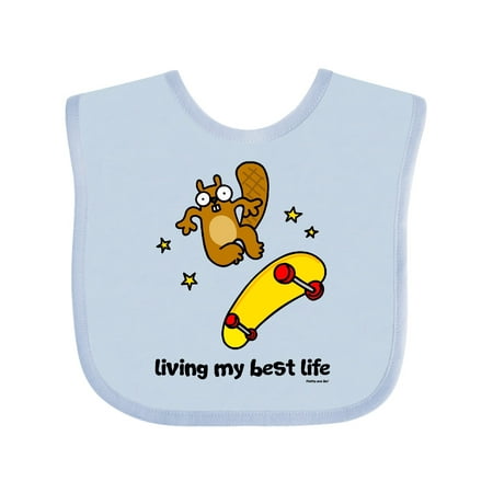 

Inktastic living my best life Gift Baby Boy or Baby Girl Bib
