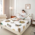 thumbnail image 4 of Homewish Mallard Duck Full Size Sheets 4-Piece for Teens Boys Girls,Retro Vintage Breathable Bed Sheets,River House Lightweight Sheet Sets,Lightweight Room Decor, 4 of 7