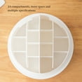 thumbnail image 3 of Lipsticks Storage Box Lid Multi-Grids Moistureproof Makeup Dustproof Large Capacity Eyeshadow Pencil Organizer White, 3 of 9