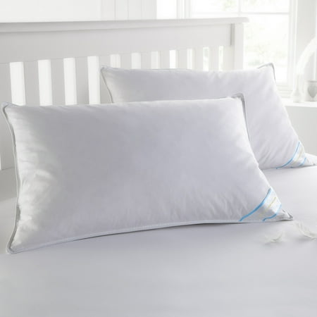 Luxury Natural Down And Feather Bed Pillows 2 Pack Walmart Com