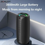 ZEALOT MP2M Portable Bluetooth Speaker, Portable Karaoke Machine with Two Wireless Mics: IPX6 Waterproof, 24W Loud Sound, Deep Bass, Bluetooth 5.3, LED Lights, Wireless Stereo Pairing, 30H Playtime