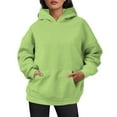 thumbnail image 3 of Hauaitttt Women's Casual Hooded Sweatshirt Soft Comfortable Pullover Hoodie for Everyday Wear Basic Loungewear Lightweight Versatile Sweatshirts for Women with Hoodie Women Hoodies Sweatshirts Hoodie, 3 of 6